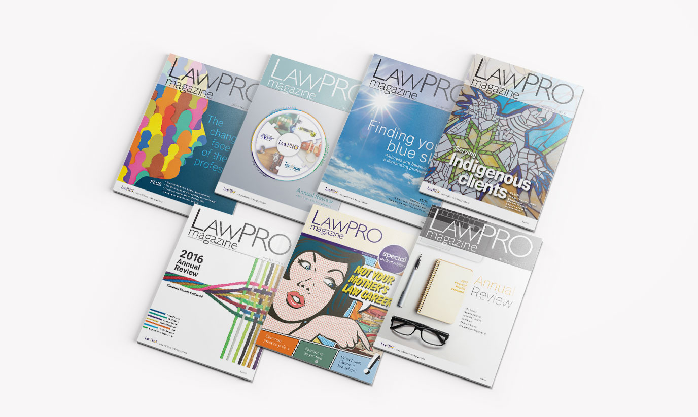 LAWPRO Magazine covers